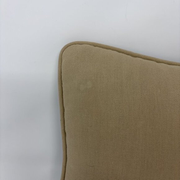 Vintage throw pillow I'd Rather Be Fishing green tan lake needlepoint tapestry - Picture 4 of 9